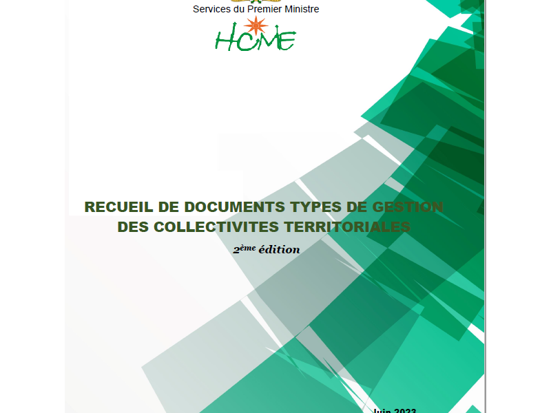 Recueil Documents Types Collectivites Territoriales- NIGER (Ed.2023)